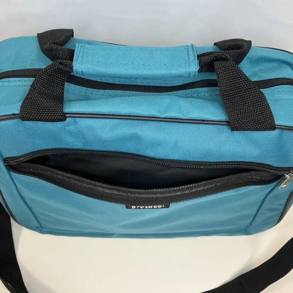 Protocol Travel Carry On Luggage Bag Tote Teal Blue Green 16x12x5